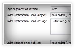 Order confirmation emails