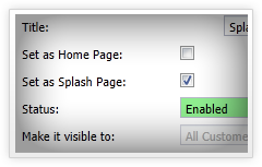 landing/splash pages
